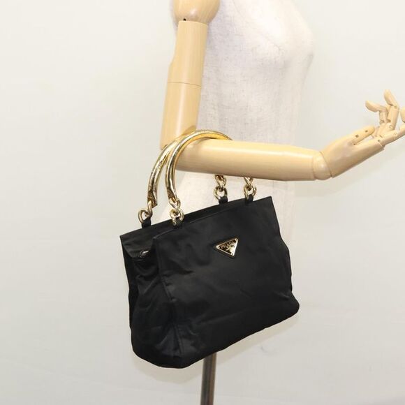 Prada Tessuto Black Canvas Handbag (Pre-Owned) - Picture 14 of 16